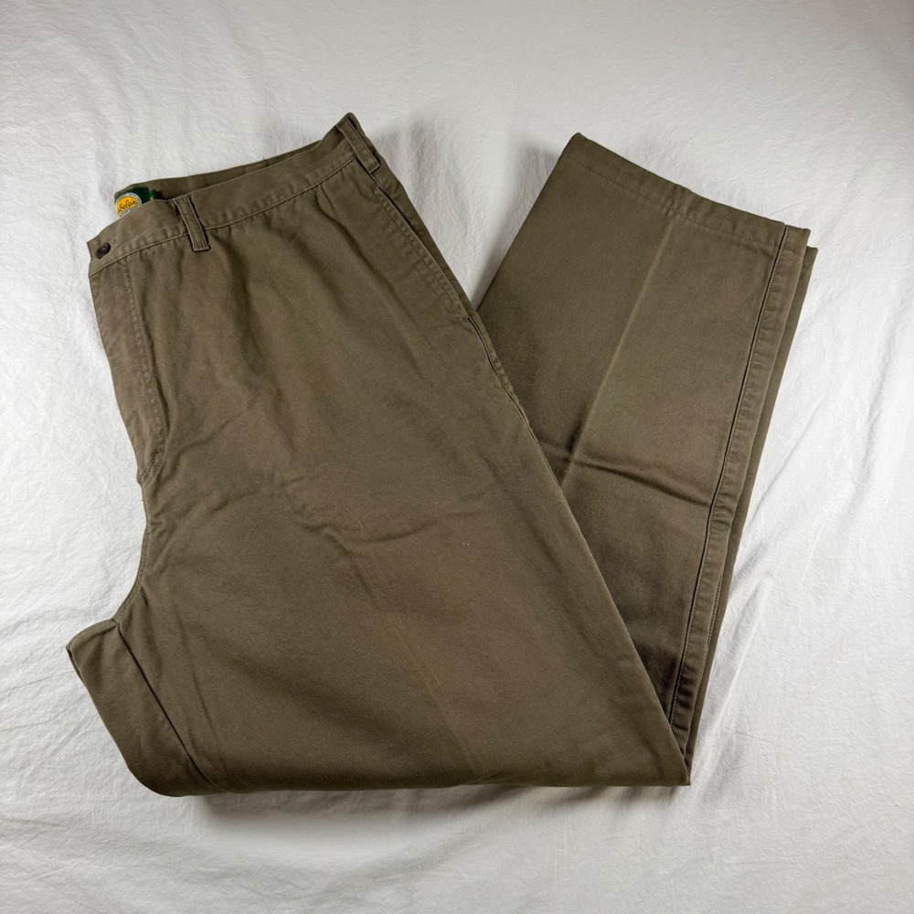 Cabela's Men's Size 40 Olive Flannel Lined Canvas Chino Pants Outdoor Hunting